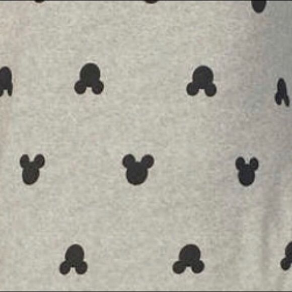NWT Disney Mickey Character Ladies' 2-piece Lounge Set Sz XS NWT Grey & Black - Picture 6 of 7